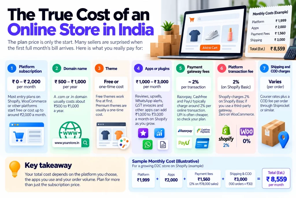 True Cost of an Online Store in India